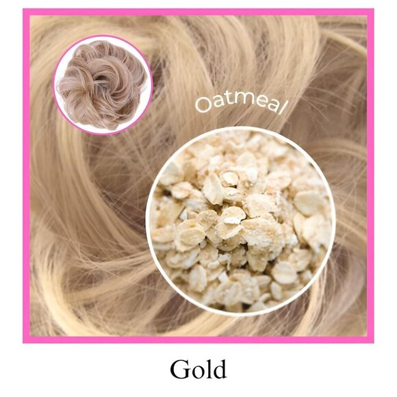 Messy Bun Hair Piece Synthetic Medium Blonde Updo Voluminous Washable main image 6